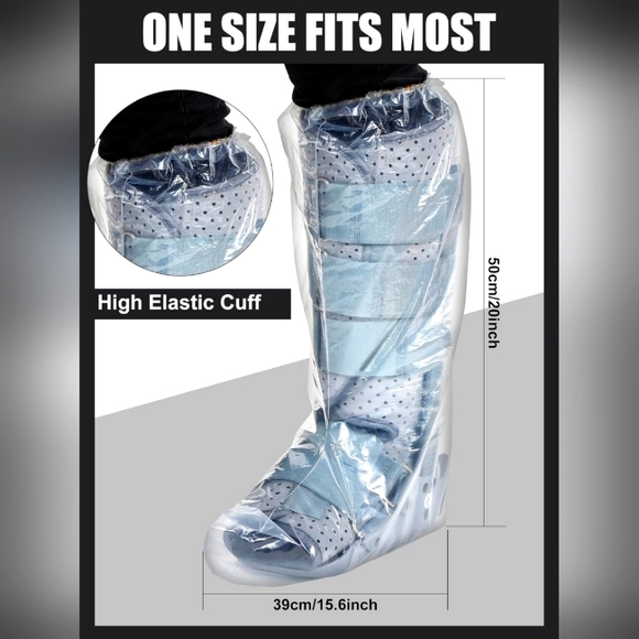 50 Pcs Water Proof Leg Cast Cover Non-Slip Sleeve Wrap for Broken Wounded Legs - Picture 1 of 5